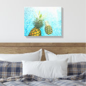 Ananas in Zwembad Canvas Afdruk (Insitu (Slaapkamer))