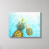 Ananas in Zwembad Canvas Afdruk (Voorkant)
