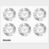 Ananas Jam Sketch Modern label (Vel)