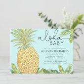 Ananas jongen of geslachtsneutraal baby shower kaart (Staand voorkant)