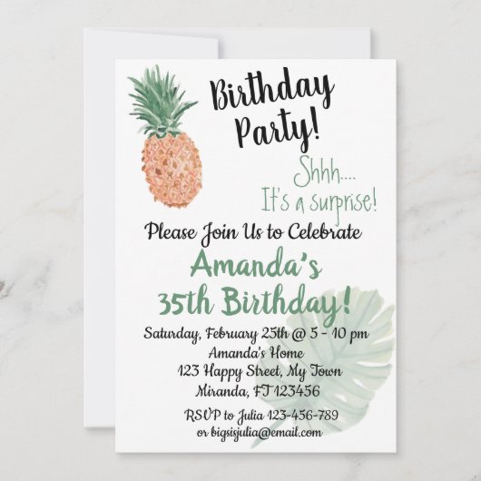 ananas kaart (Voorkant)