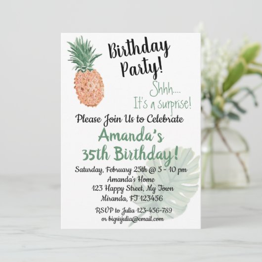 ananas kaart (Staand voorkant)