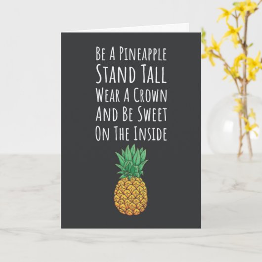 Ananas Kaarten Exotisch Fruit Tropisch Fruitig (Gele Bloem)