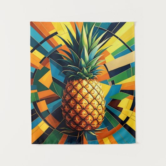 Ananas Kaleidoscoop - Ananas Imperium Ontwerp Wandkleed (Voorkant)