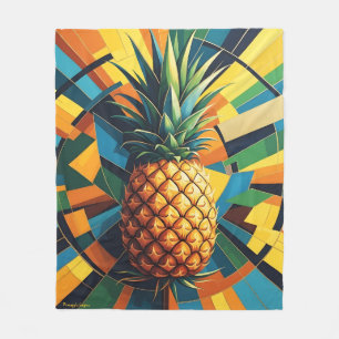 Ananas Kaleidoscoop - Pineapple Empire Design Fleece Deken