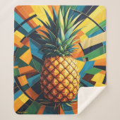 Ananas Kaleidoscoop - Pineapple Empire Design Sherpa Deken (Voorkant)
