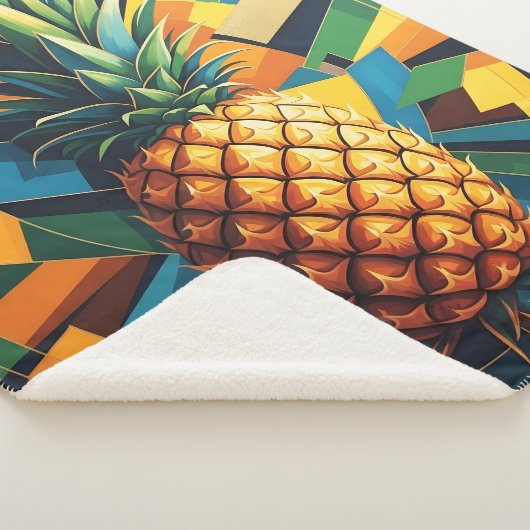 Ananas Kaleidoscoop - Pineapple Empire Design Sherpa Deken (3/4)