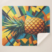 Ananas Kaleidoscoop - Pineapple Empire Design Sherpa Deken (Voorkant (horizontaal))