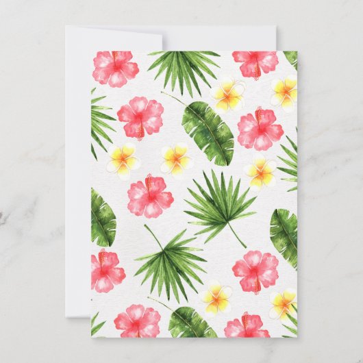 Ananas Kalligrafie Afstuderen Luau Uitnodiging (Achterkant)