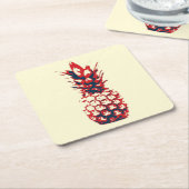 ananas kartonnen onderzetters (Schuin)