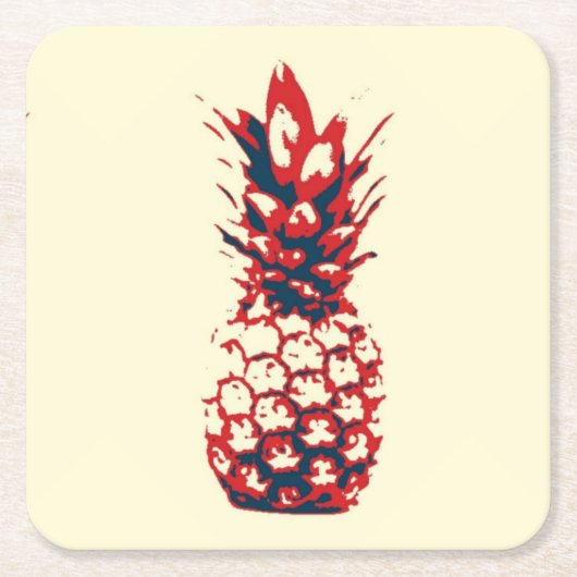 ananas kartonnen onderzetters (Voorkant)