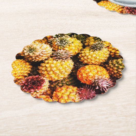 ananas kartonnen onderzetters (Gekanteld)
