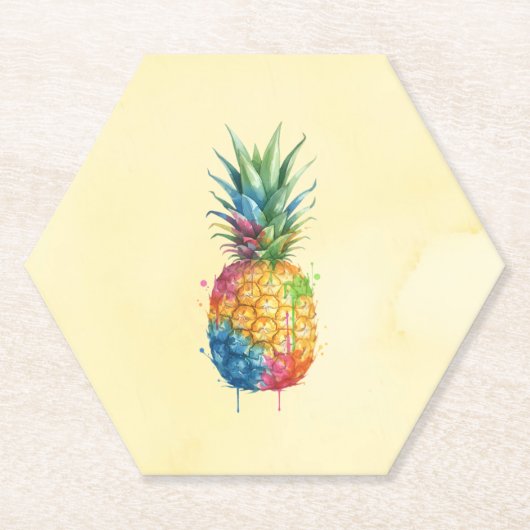 Ananas Kartonnen Onderzetters (Voorkant)