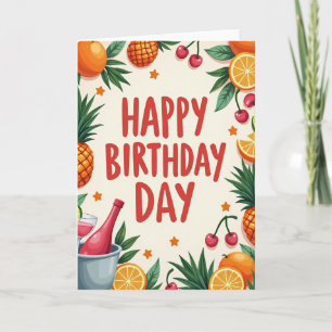 Ananas Kersen Verjaardagskaart Kaart