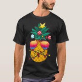 ananas kerstboom Beach Summer Sunglazen G T-shirt (Voorkant)