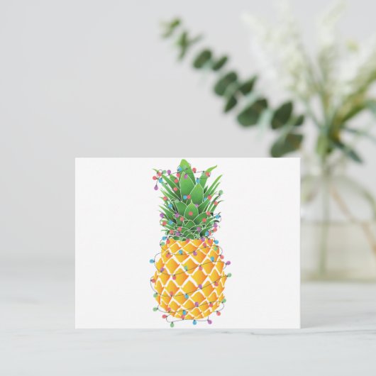 ananas kerstboom feestdagenkaart (Staand voorkant)