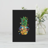 ananas kerstboom lampjes Mannen sunglasse Kaart (Staand voorkant)