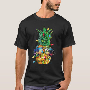 ananas kerstboom lichte kerstmis voor mannen t-shirt