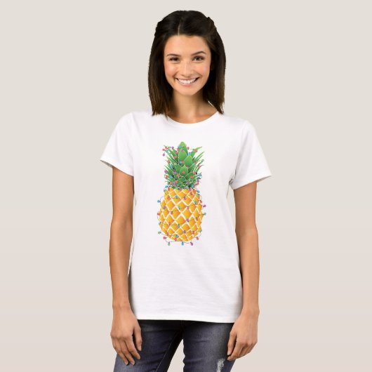 ananas kerstboom t-shirt (Voorkant volledig)