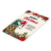 Ananas Kerstfeest, Tropical Christmas Part Magneet (Linkerzijde)