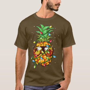 ananas Kerstmis Draag zonnebrillen voor mannen T-shirt