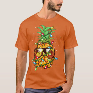ananas Kerstmis Draag zonnebrillen voor mannen T-shirt
