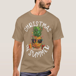 Ananas Kerstmis in de zomer familie T-shirt