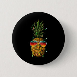 Ananas Kerstmis In Juli Ananas Kerstmis Ronde Button 5,7 Cm