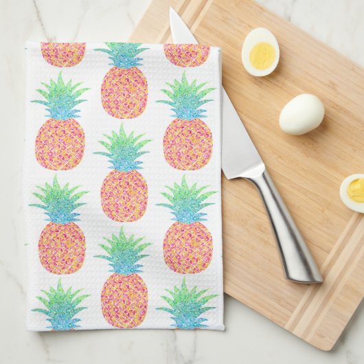 ananas keukenhanddoeken (Quarter Fold)