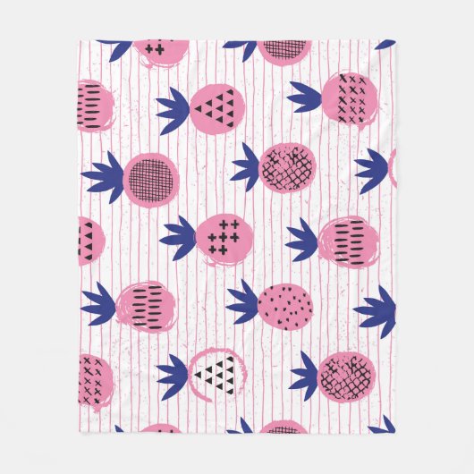Ananas kind ontwerp,  patroon. fleece deken (Voorkant)