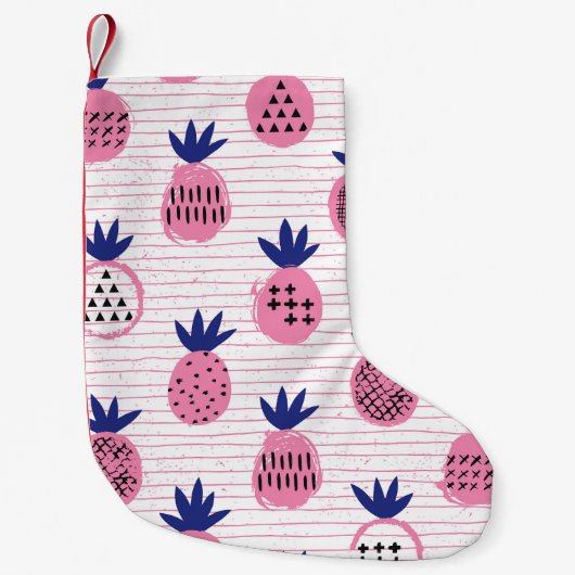Ananas kind ontwerp, patroon. kleine kerstsok (Voorkant)