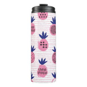 Ananas kind ontwerp,  patroon. thermosbeker