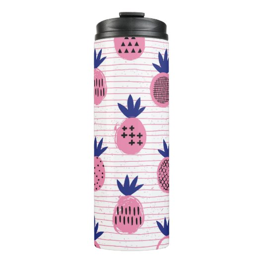 Ananas kind ontwerp,  patroon. thermosbeker (Voorkant)