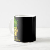 Ananas Kindertijd Kanker Awareness Gift Koffiemok (Voorkant links)