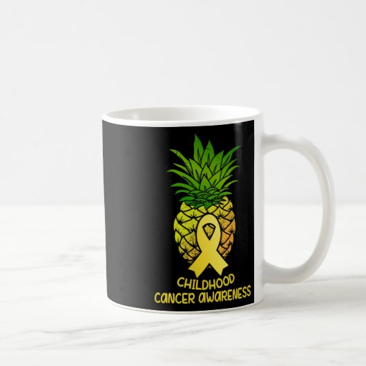 Ananas Kindertijd Kanker Awareness Gift Koffiemok (Rechts)
