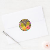 Ananas klassieke ronde sticker (Envelop)