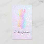 Ananas kleurrijke pastel visitekaartje (Voorkant)