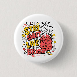 Ananas Knop Speld | Mooie Tropische Badge Ronde Button 3,2 Cm