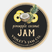 Ananas Kokosnoot Jam Label (Voorkant)