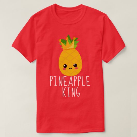 Ananas Koning Grappig T-shirt (Design voorkant)