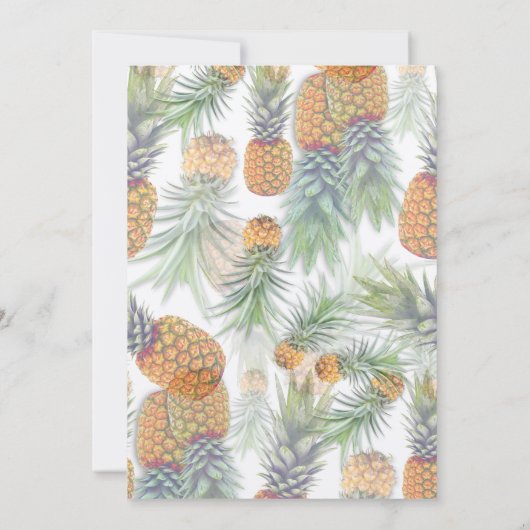 Ananas Kraft Papier Bruiloft Uitnodigingen (Achterkant)
