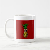 Ananas Krantenpapier Afbeelding Koffiemok (Links)