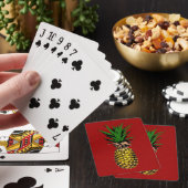 Ananas Krantenpapier Afbeelding  Pokerkaarten (Insitu)