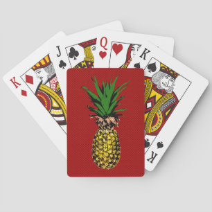 Ananas Krantenpapier Afbeelding  Pokerkaarten
