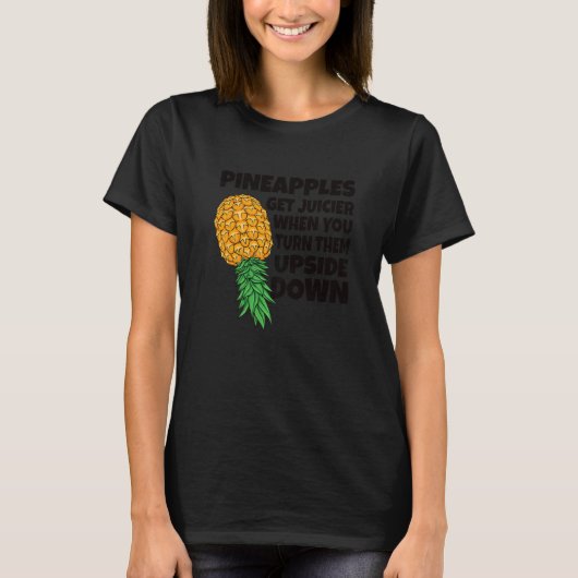 Ananas krijgt een juister wanneer de Mannen omlaag T-shirt (Voorkant)