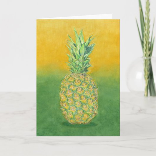 Ananas kunst gevouwen wenskaart kaart (Voorkant)
