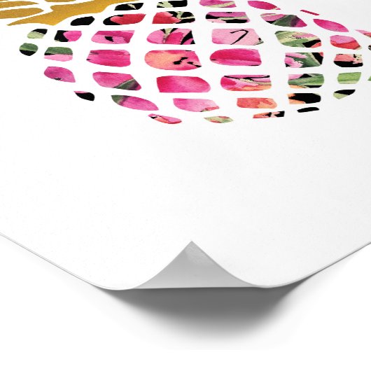 Ananas - Kunstafdrukken - decor Poster (Hoek)