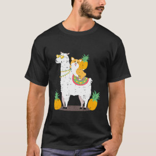 Ananas Lama Corgi Cool Leuke Verjaardag Idee Out T-shirt