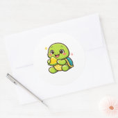 Ananas Lekkernij Ronde Sticker (Envelop)
