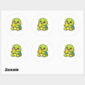Ananas Lekkernij Ronde Sticker (Vel)